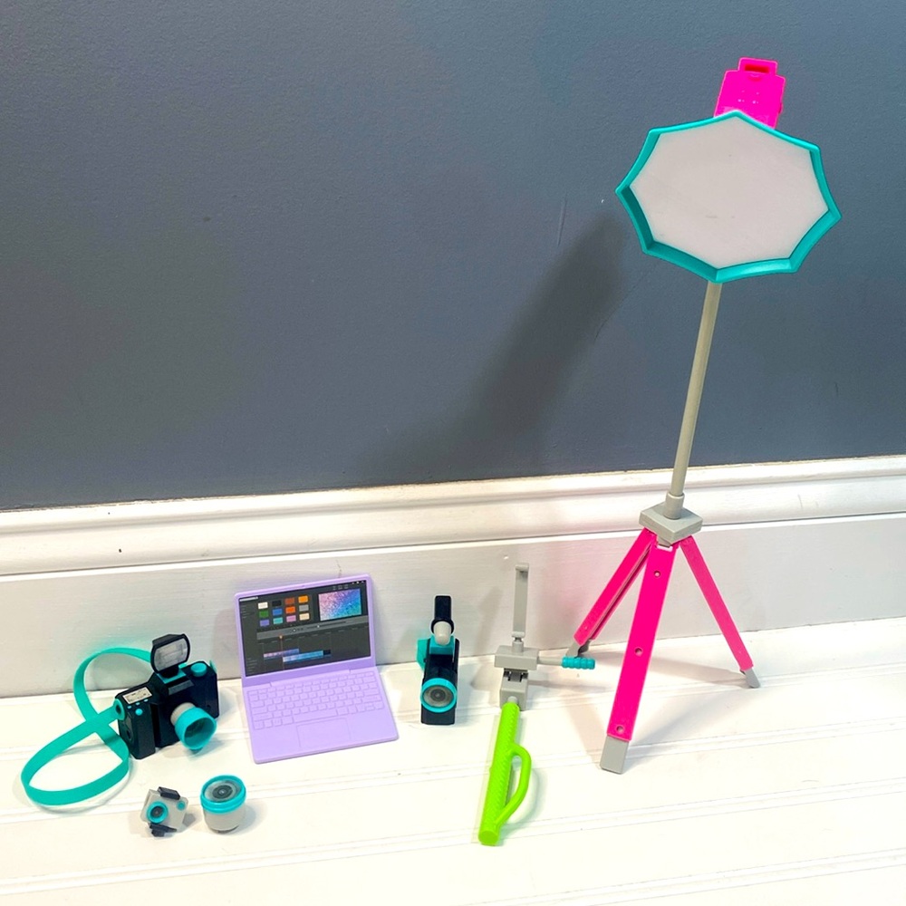 Tech/filming set for American girl doll